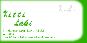 kitti laki business card